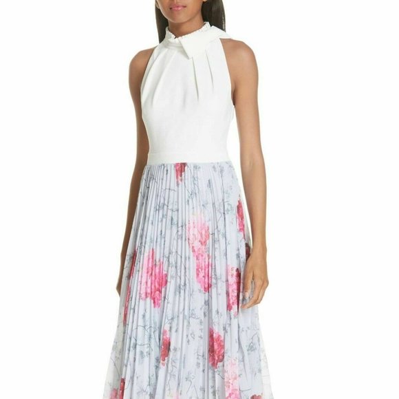 cornala babylon pleated skirt dress